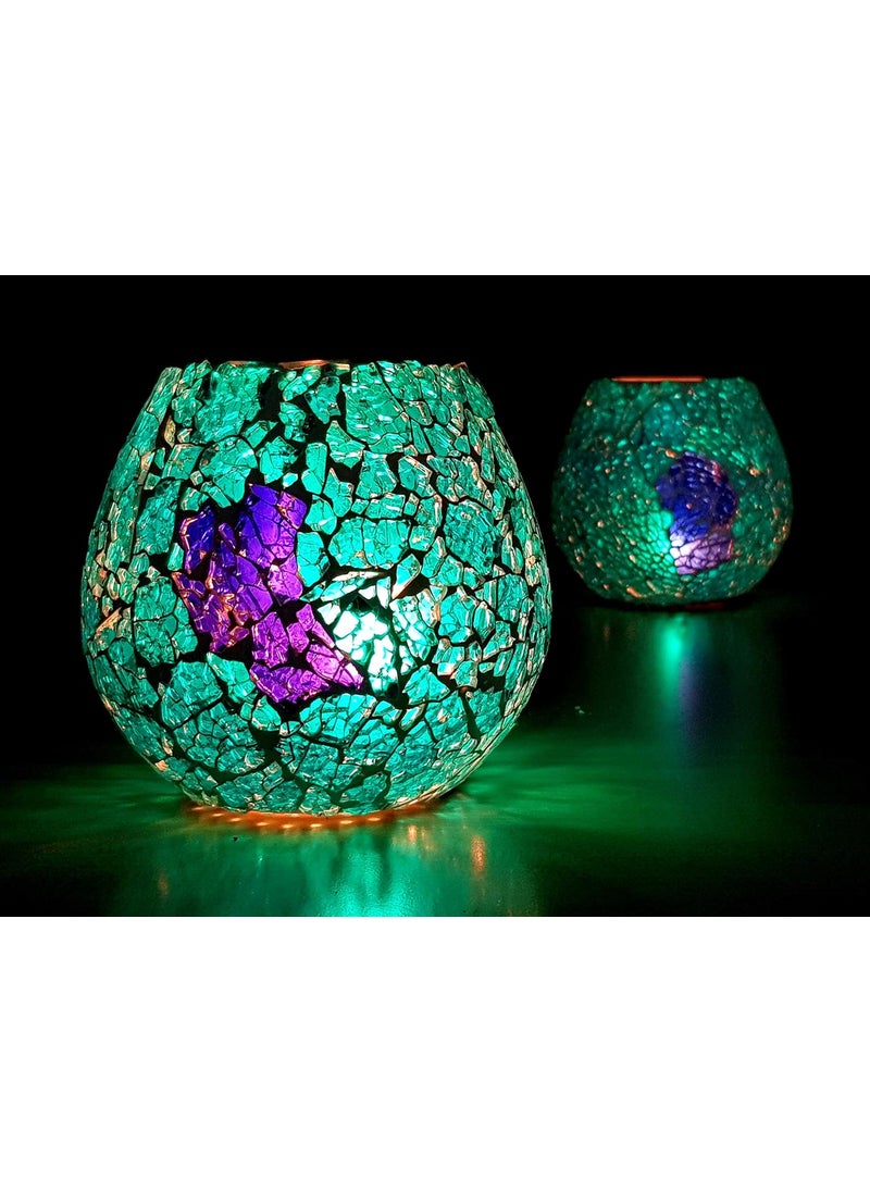 ESPLANADE eSplanade Glass tealight Candle Holder Votive tealight Holder Blue  - Image 2