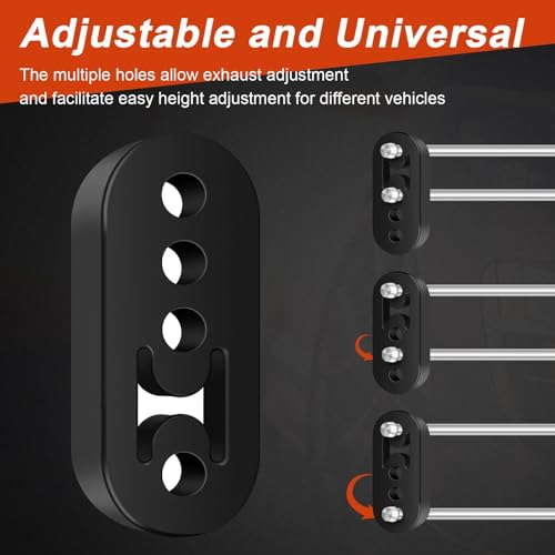 MetVot Rubber Exhaust Hanger 4 Pack, 4 Holes Adjustable Muffler Hanger, Universal Muffler Exhaust System, Insulator Bushing Mount, Weather-Proof High Density Tail Pipe Hanger - Image 3