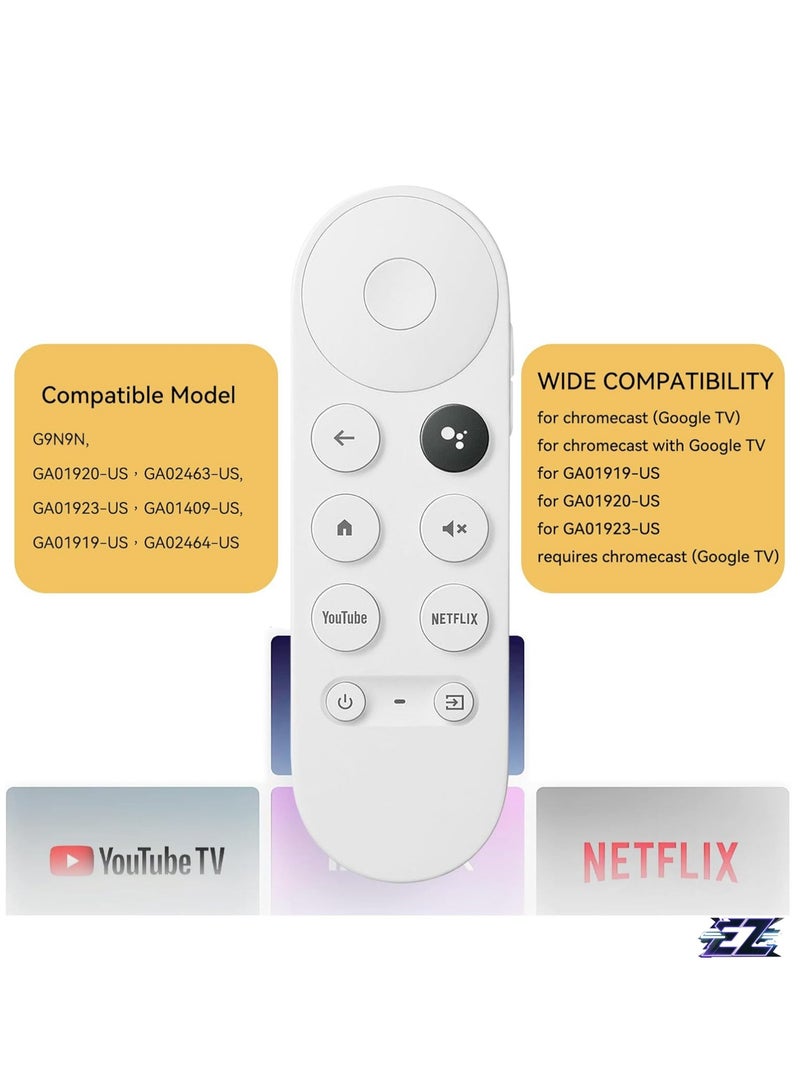 ELTRAZONE Voice Remote Control for Google Chromecast 4K Snow Stream G9N9N Media Player for Google TV GA01920-US GA01919-US GA01923-US (Remote Only) with battery - Image 2