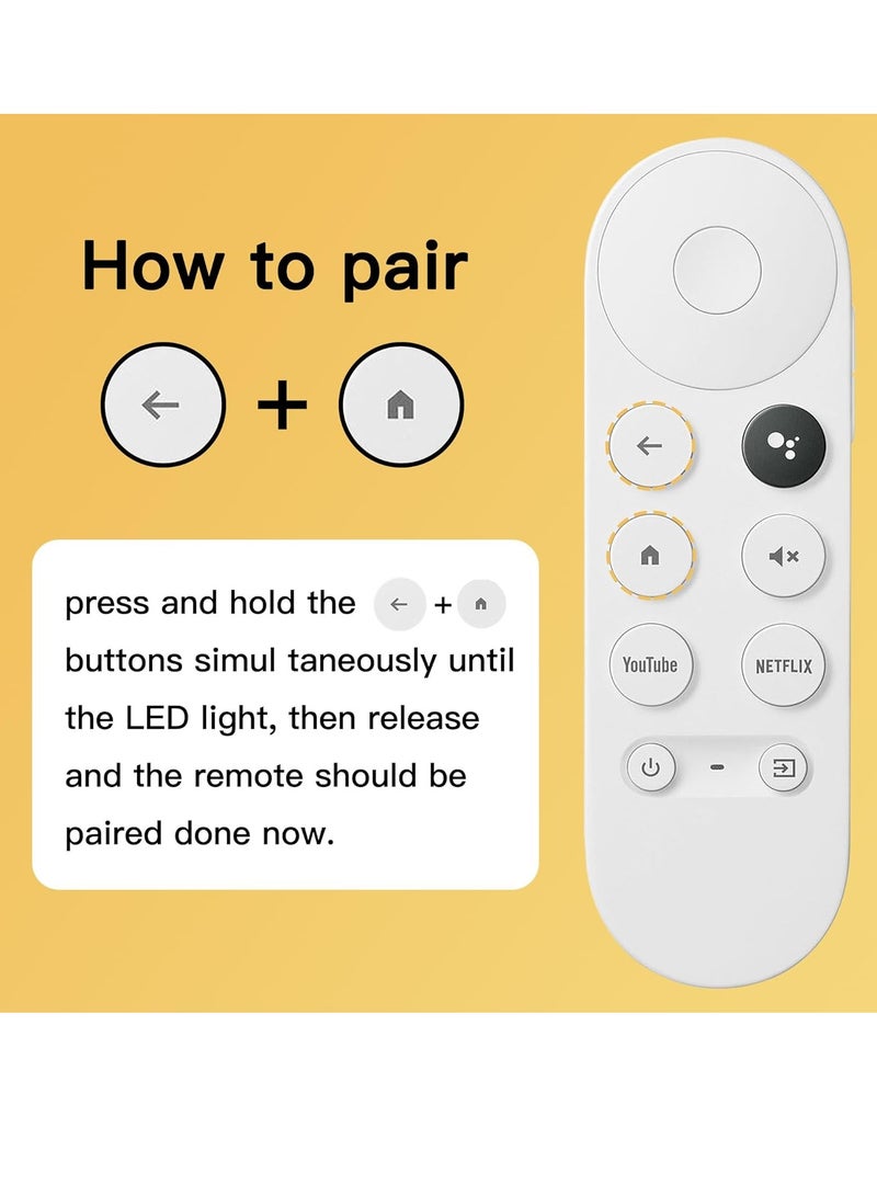 ELTRAZONE Voice Remote Control for Google Chromecast 4K Snow Stream G9N9N Media Player for Google TV GA01920-US GA01919-US GA01923-US (Remote Only) with battery - Image 3