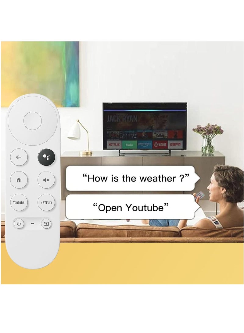 ELTRAZONE Voice Remote Control for Google Chromecast 4K Snow Stream G9N9N Media Player for Google TV GA01920-US GA01919-US GA01923-US (Remote Only) with battery - Image 4