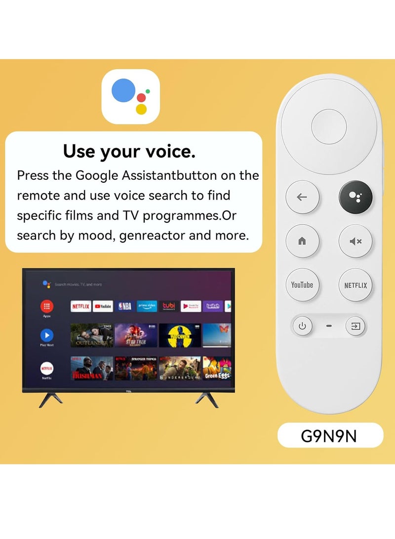 ELTRAZONE Voice Remote Control for Google Chromecast 4K Snow Stream G9N9N Media Player for Google TV GA01920-US GA01919-US GA01923-US (Remote Only) with battery - Image 5