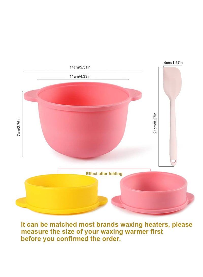 Excefore Silicone Wax Warmer Liner, NonStick Silicone Bowl, Wax Pot Replacement Liner Bowl, Reuse Hair Removal Waxing Pot for 16 oz Wax Heater Machine 2 PCS - Image 4