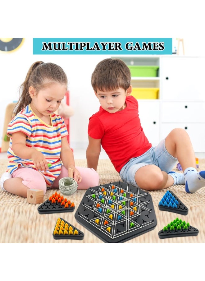 null - Chain Game Multiplayer puzzle games, Chain  Triangle Chess Game, Triggle Game Rubber Bands, Triggle Board Game with Rubber Band, Strategy Board Games for Family Night, Chain Triangle Chess Set,Triggle Rubber Band Game - Image 1