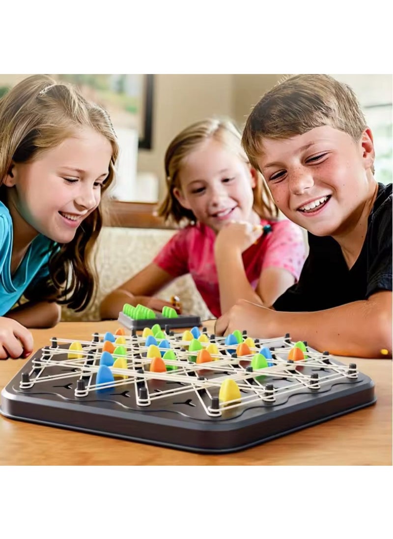 null - Chain Game Multiplayer puzzle games, Chain  Triangle Chess Game, Triggle Game Rubber Bands, Triggle Board Game with Rubber Band, Strategy Board Games for Family Night, Chain Triangle Chess Set,Triggle Rubber Band Game - Image 1