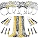 IMISHM New Year Party Favors Kit Happy New Year party supplies Include Headbands Beaded Necklaces Horns Blowouts NYE Party Supplies for Guests Celebrations Photo Props - Image 2