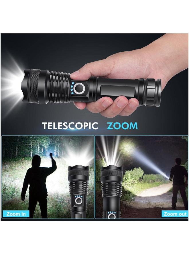 HOMESTAR Rechargeable LED Flashlight, Super Bright Tactical 10000 High Lumen 5 Modes Zoomable Waterproof for Camping, Outdoor Activities and Emergencies - Image 4