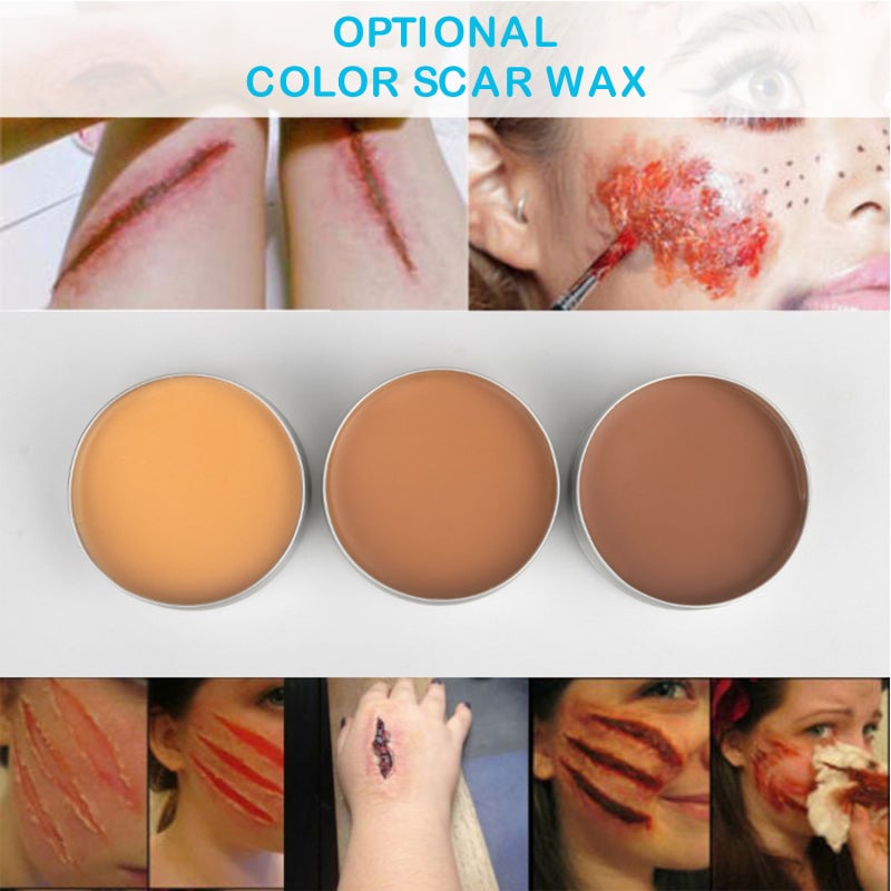 Face Paint: Oil-Based, Skin-Friendly, Vivid Creamy Tones - Soft Fluffy Paint Brushes for Halloween, Cosplay, Stage Makeup, Themed Parties - Image 3
