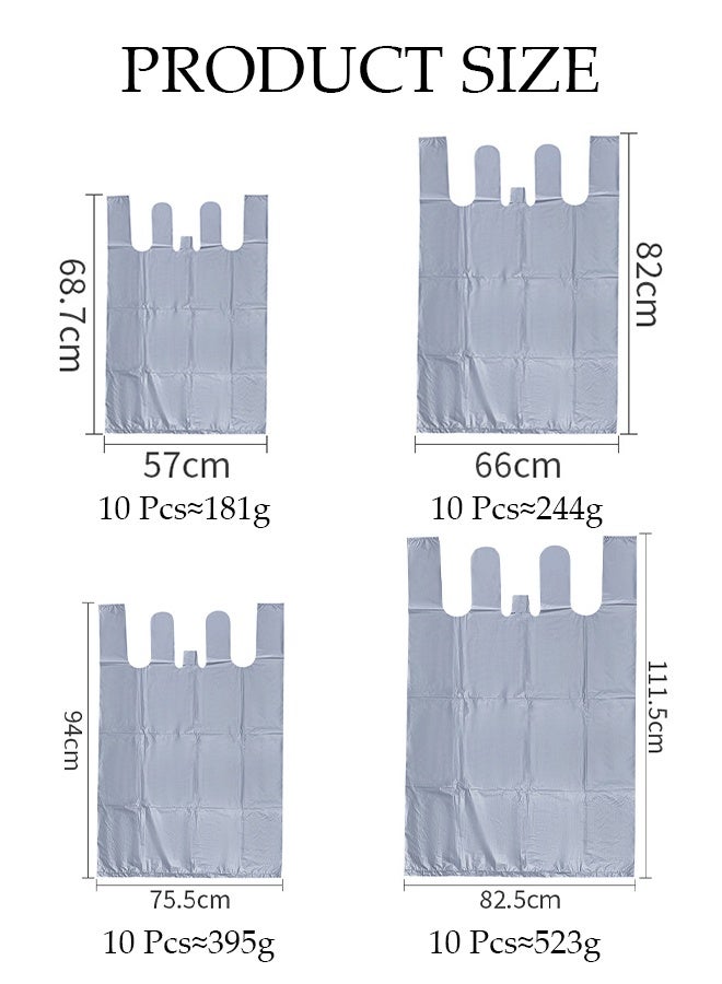 DUNISO 10pcs Plastic Storage Bag Set, Large Capacity Closet Storage Organizer, Moving Doggy Bags with Portable Handle Clothing Merchandise Bags for Clothes Packaging Storage Gift Bag Shipping T-Shirts Pants - Image 2
