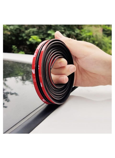 5M Cuttable T Shape Car Sunroof Cover Seal Rubber Trim Sound Dust Proof and Weather Stripping for Car Door Windshield Tailgate