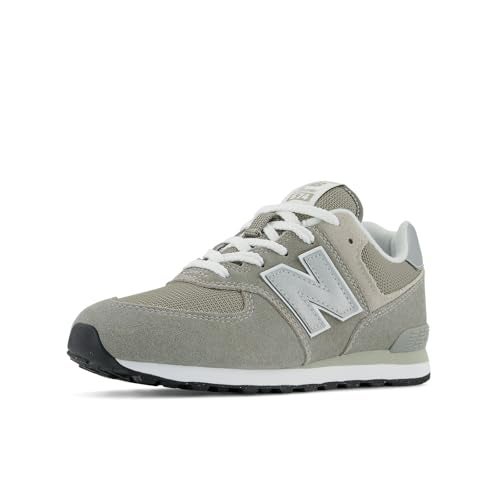 New Balance Kids 574 V1 70s Racing Lace-up Sneaker, Grey/White, 1 M Little Kid (4-8 Years) - Image 1