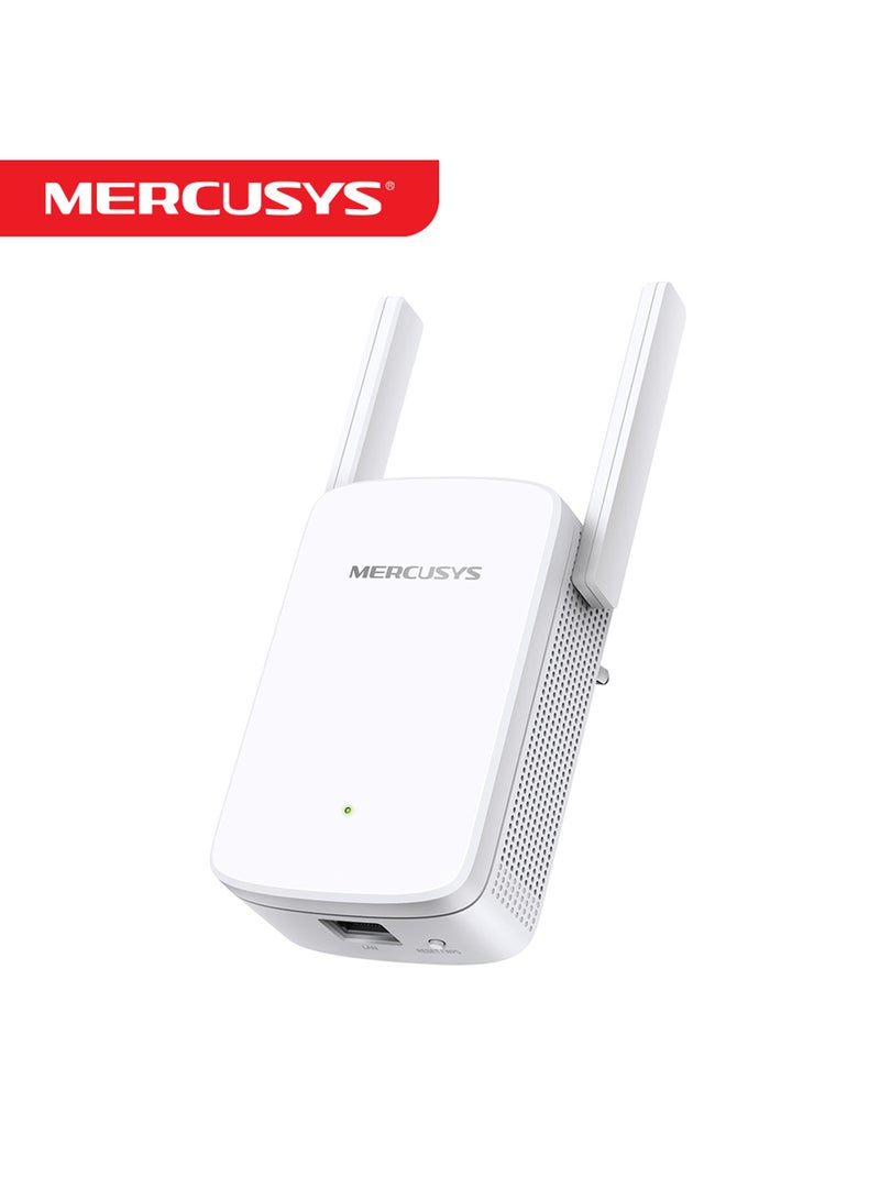 ميركوسيس موسع نطاق واي فاي مزدوج النطاق ME30 AC1200، اختيار المسار التكيفي، القضاء على مناطق الواي فاي الميتة، إعداد سهل بلمسة واحدة، مؤشر الإشارة، منفذ سريع 10/100 ميجابت في الثانية، يعمل مع أي جهاز توجيه أو نقطة وصول لاسلكية - Image 1