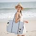 Folkulture Beach Bag 17x15 Waterproof Sandproof Large Tote Bags for Women Swimming Pool Travel Vacation Beach Essentials Accessories Gifts Bolsos Para Mujeres Simple Modern Pool Bag - Image 2