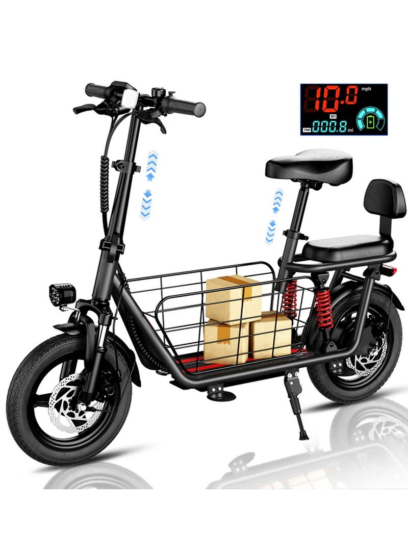 Wind Horse - Electric Scooter 850W Motor with Dual Seat, 48V10Ah Battery, 50KM/H Speed, 40KM Range, Dual Suspension and Storage Basket, E-Scooter - Image 1