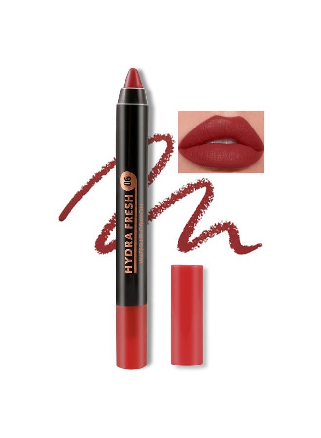 Boobeen Matte Lip Crayon Lipstik Pencil Velvety Creamy Matte Lip Liner Full Coverage High Pigment Waterproof Long Lasting Lipstick for Women, Matte Lip Color with Smooth - Image 1