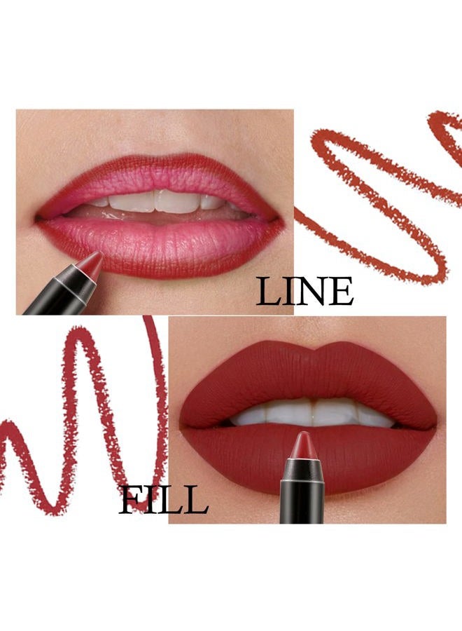Boobeen Matte Lip Crayon Lipstik Pencil Velvety Creamy Matte Lip Liner Full Coverage High Pigment Waterproof Long Lasting Lipstick for Women, Matte Lip Color with Smooth - Image 2