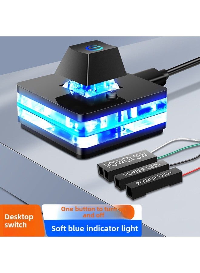 Computer Desktop Switch Type-c Internet Cafe Desktop Host External Start Key External Extension Start Key on-color:type-c 1.8m (without One-word) - Image 1