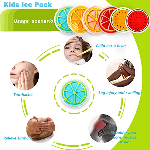 Couleurs Kids Ice Pack, Hot or Cold Pack Gel Cooling Pad, Reusable for Injuries Medical Health,Swelling and Pain Relief, Tired Eyes, Child Injury, Headache, Sinus Relief (Fruit Ice Pack) - Image 3