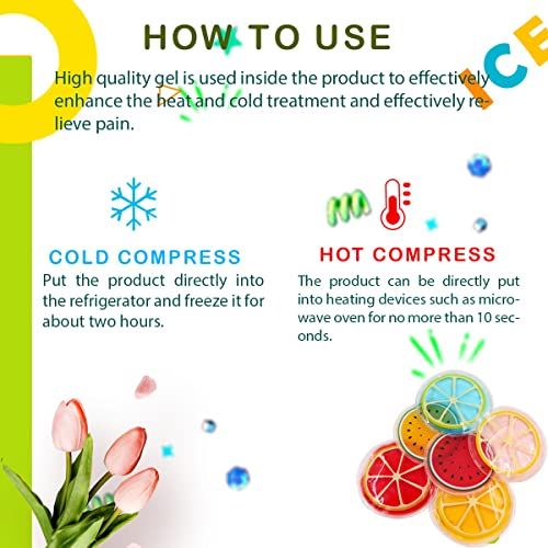 Couleurs Kids Ice Pack, Hot or Cold Pack Gel Cooling Pad, Reusable for Injuries Medical Health,Swelling and Pain Relief, Tired Eyes, Child Injury, Headache, Sinus Relief (Fruit Ice Pack) - Image 5