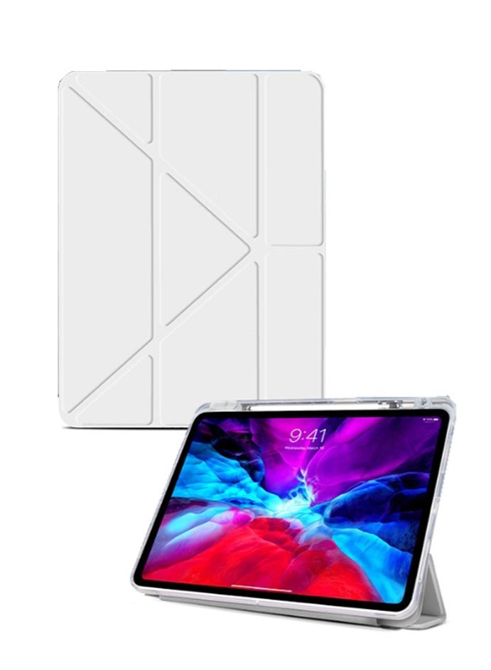 for Honor Pad 9 12.1 Inch Case Cover, Triple Fold Y-shaped Design, Multi Angle, Leather Tablet Cover With Pen Slot, Automatic Wake-up/sleep,White - Image 1
