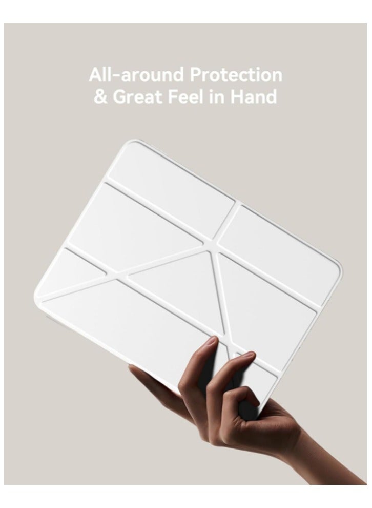for Honor Pad 9 12.1 Inch Case Cover, Triple Fold Y-shaped Design, Multi Angle, Leather Tablet Cover With Pen Slot, Automatic Wake-up/sleep,White - Image 4