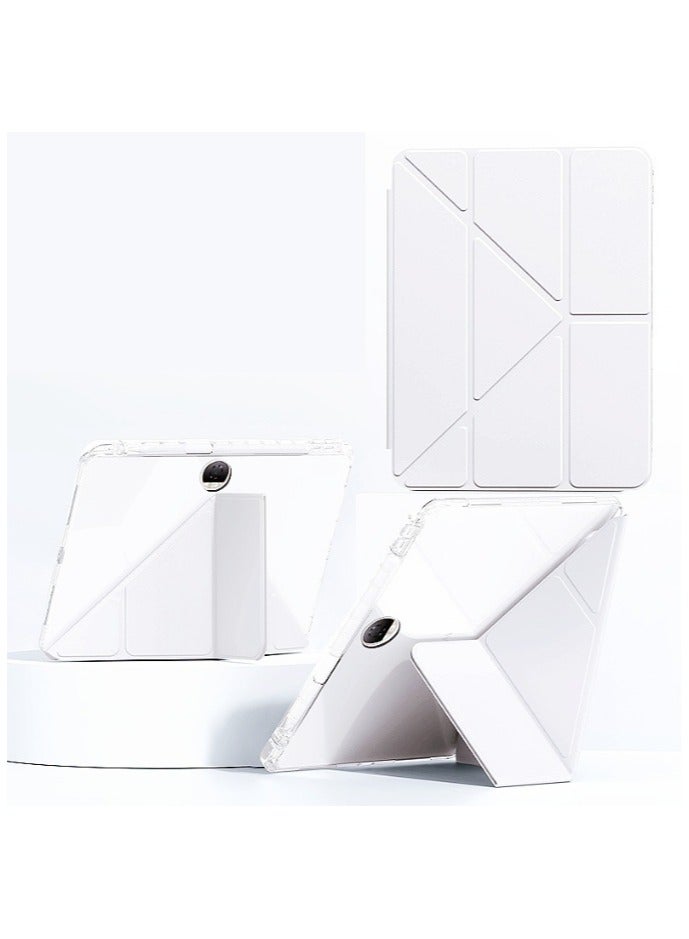 for Honor Pad 9 12.1 Inch Case Cover, Triple Fold Y-shaped Design, Multi Angle, Leather Tablet Cover With Pen Slot, Automatic Wake-up/sleep,White - Image 1