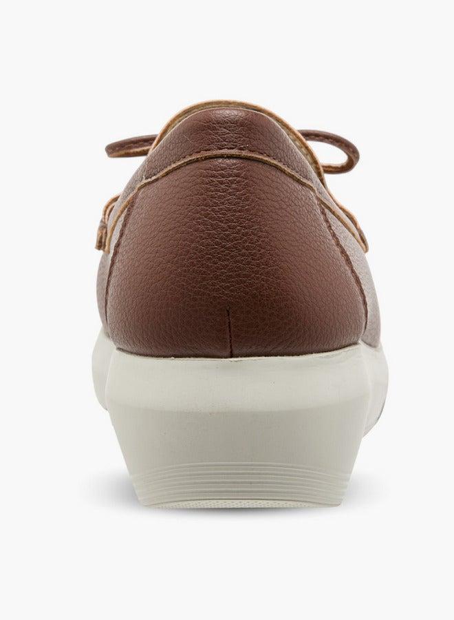 Le Confort Bow Accent Slip-On Moccasins with Wedge Heels - Image 5