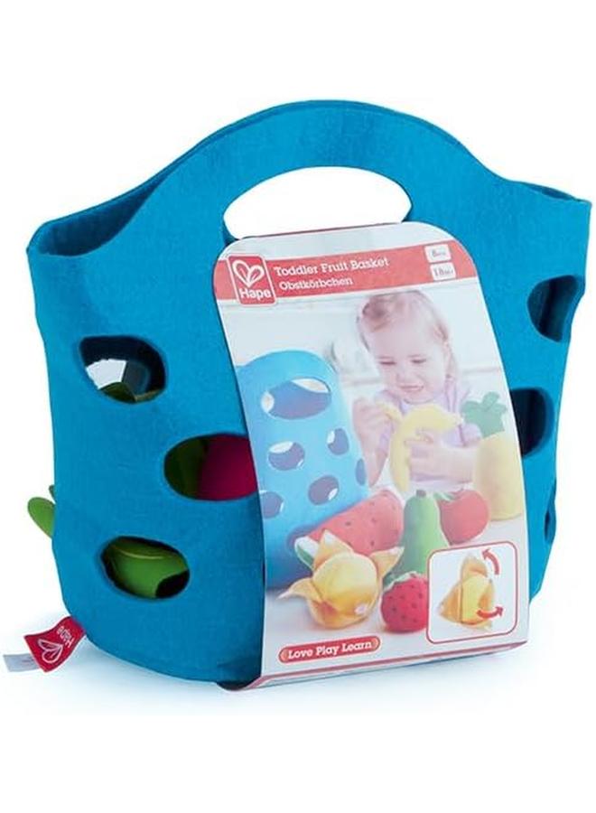 Hape Toddler Fruit Basket Soft Pretend Food Playset For Kids Fruit Toy Basket Includes Banana Apple Pineapple Orange And More - Image 4