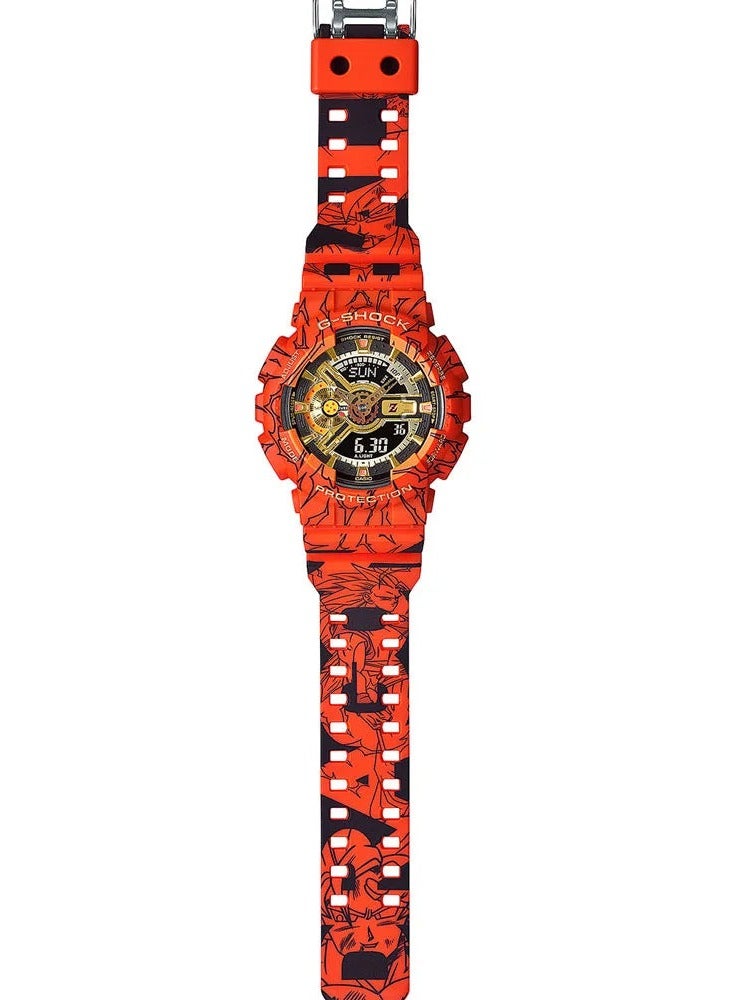 G-SHOCK ​G-Shock Dragon Ball Z Limited Edition Men's Watch GA-110JDB-1A4JR – Black & Gold Dial, Orange Resin Strap, 51.2mm, 200m WR​ - Image 2
