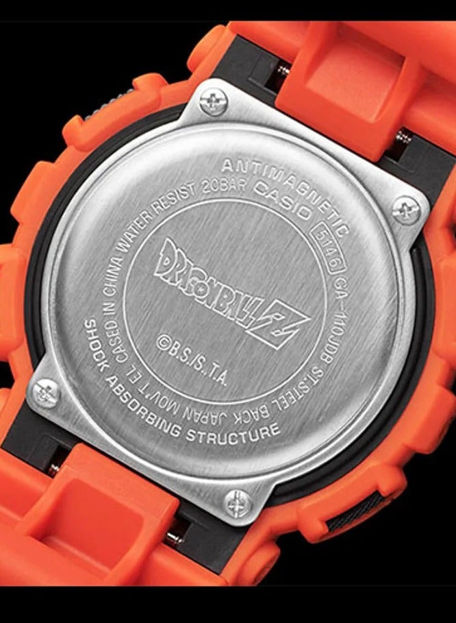 G-SHOCK ​G-Shock Dragon Ball Z Limited Edition Men's Watch GA-110JDB-1A4JR – Black & Gold Dial, Orange Resin Strap, 51.2mm, 200m WR​ - Image 4