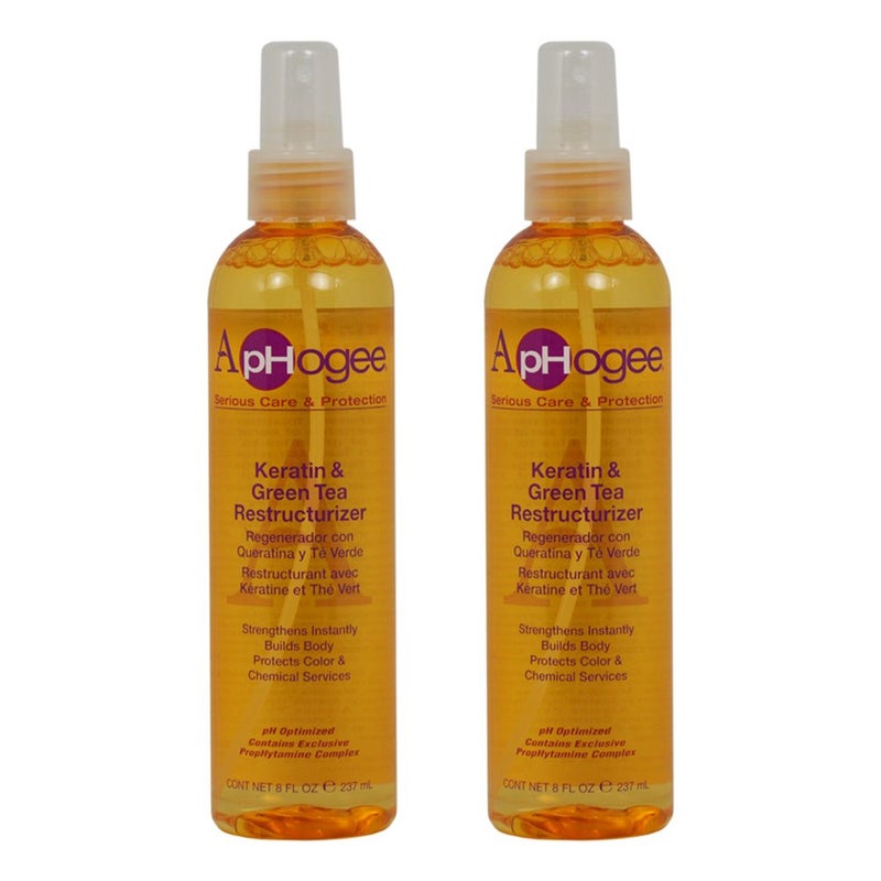 Aphogee Keratin & Green Tea Restructurizer, 8 oz (Pack of 2)