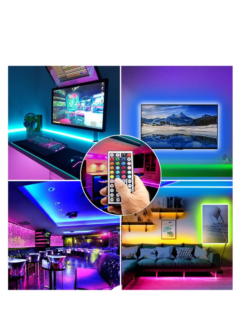 Excefore Led Strip Light Ultra Long RGB 5050 Color Changing LED Light Strips Kit 10m Led Light Strips with 44-Keys Remote Remote Led Lights for Bedroom Kitchen Home Festival Decoration (5Mx2) - Image 5