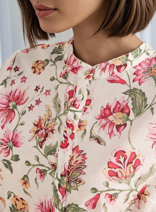 سبلاش فيڤ قميص نوم بطبعة زهور - Image 3
