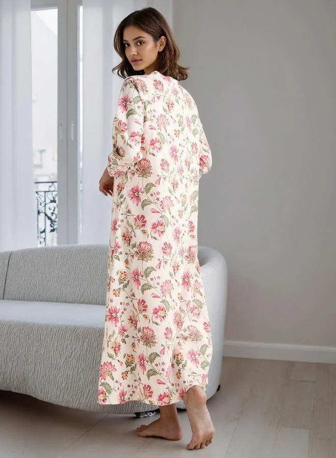 سبلاش فيڤ قميص نوم بطبعة زهور