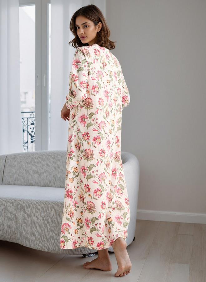 سبلاش فيڤ قميص نوم بطبعة زهور - Image 2