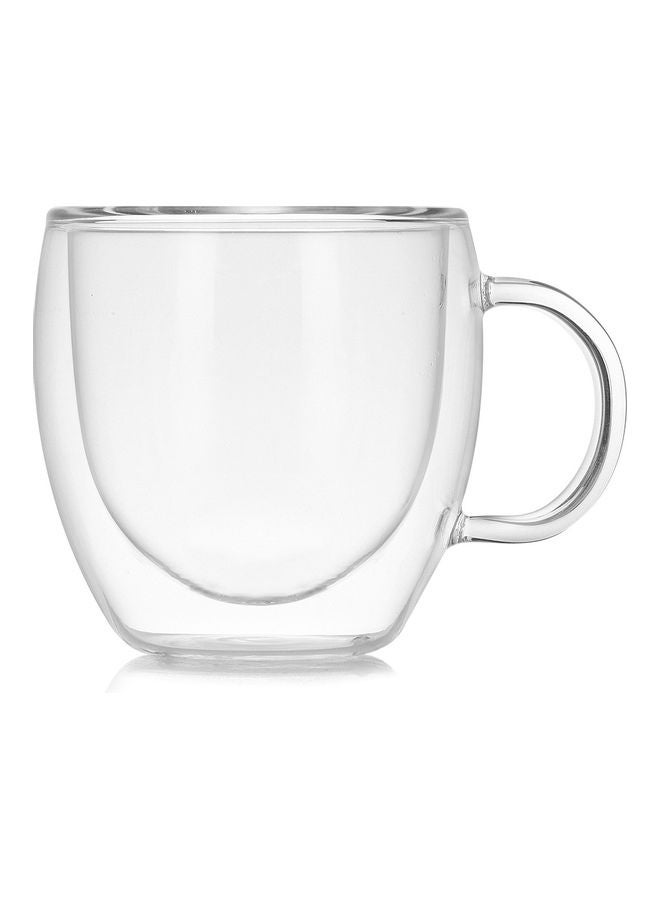 NIBEMINENT Double Glass Round Bracelet With Handle Cup Clear 