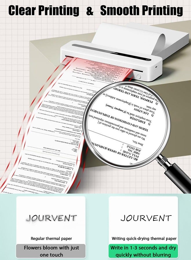 Jourvent 100 Sheets A4 Thermal Paper, 210 x 297 mm Folding Black Mark Thermal Paper for A4 Portable Thermal Printer, Compatible with portable letter thermal printer, 8.27"×11.69” Size, Compatible with M08F-Letter M832 M833 M834 M835 HRPT MT800 Thermal Paper - Image 3