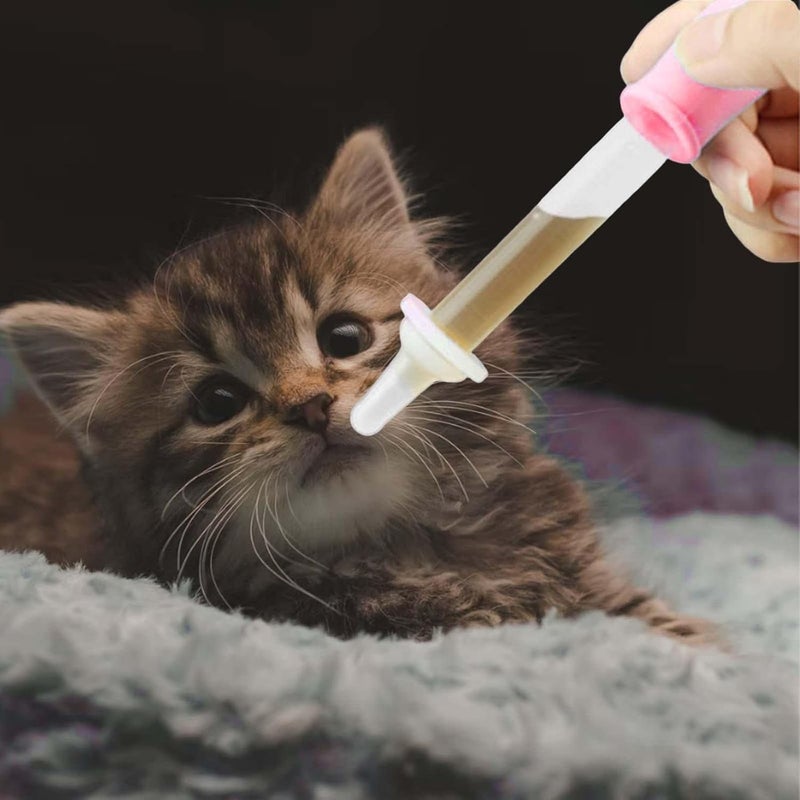 5X Newborn Cat Drinking Bottle Replacement Pink Dropper - Image 2