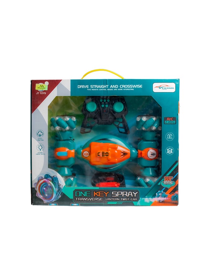One Key Spray Transverse Lantern Twist Car with Remote Control - JT372 - Image 2