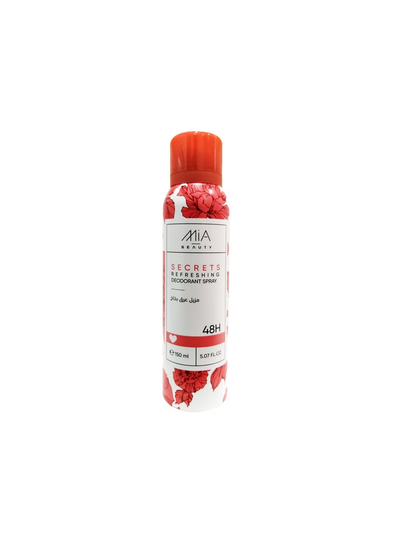 Mia Deodorant Spray Secrts150ml - Image 1