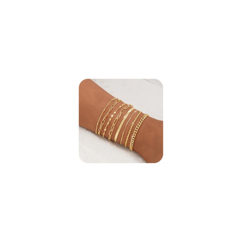 BERISO Gold Bracelets for Women, Elegant Adjustable 14K Gold Plated Bracelet for Women, Trendy Minimalist Dainty Gold Bracelet for Everyday Wear - Image 1