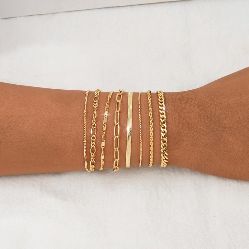 BERISO Gold Bracelets for Women, Elegant Adjustable 14K Gold Plated Bracelet for Women, Trendy Minimalist Dainty Gold Bracelet for Everyday Wear - Image 3