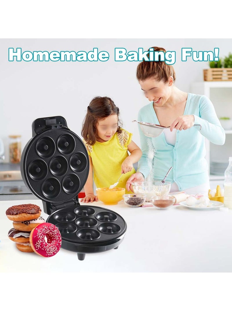 Winning Star Mini Donut Maker Machine for Home, 1000W Double-Sided Heating Makes 7 Doughnuts with Non-Stick Surface for Kid Breakfast, Snacks, Desserts - Image 5