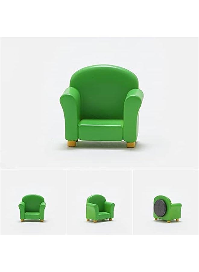 Generic 3D Cute Sofa Fridge Magnet - Magnetic Sticker 3D Design Fine Workmanship Solid Simulation Sofa Fridge Magnet for Refrigerators Green  - Image 4