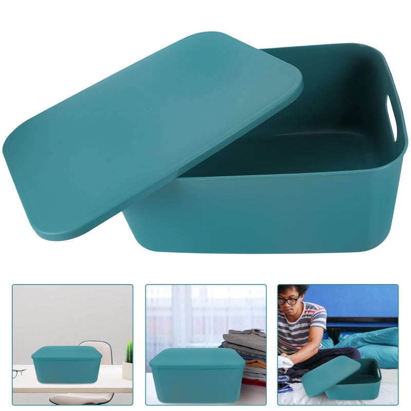 📦 صندوق تخزين قابل للطي بسعة كبيرة لتنظيم الأغراض بتصميم قابل للتكديس مع غطاء - Image 1