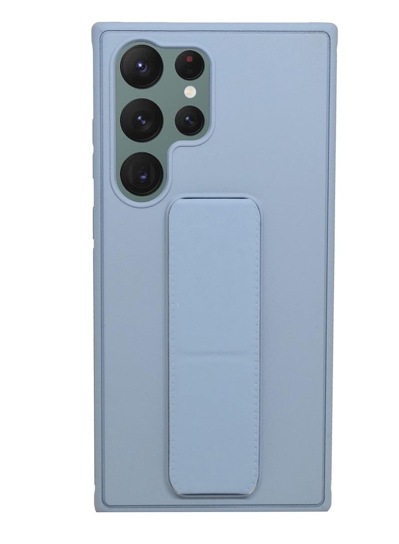 ELTRAZONE Galaxy S23 Ultra Case Fully Covered With Finger Grip Stand Holder Anti Slip Shockproof Protective Case Cover For Samsung Galaxy S23 Ultra 5G (Sky Blue) - Image 5