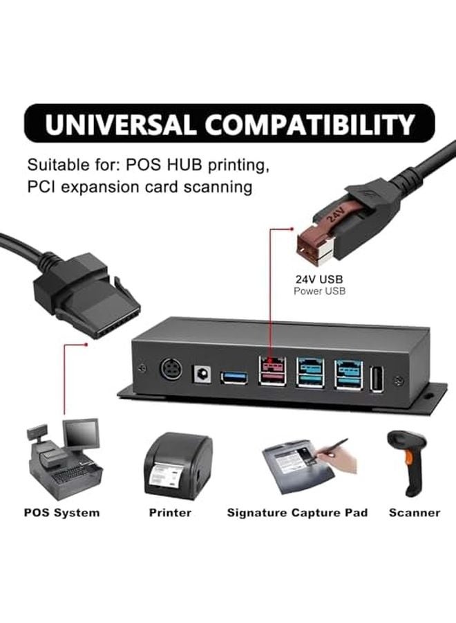 8Pin Barcode Scanner Line 24V Powered Cable for POS Terminal Medical Device - Image 3