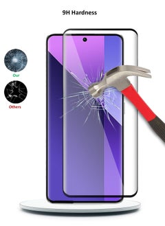 Wtech Xiaomi Redmi Note 13 Pro+ / Xiaomi Redmi Note 13 Pro Plus 5G 2023 Premium E2E Full Glue Full Cover Tempered Glass Screen Protector (MSGECN) - Clear/Black  - Image 3
