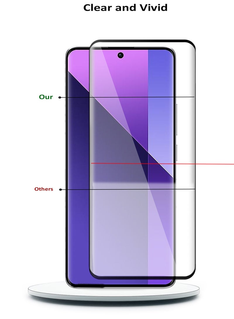 Wtech Xiaomi Redmi Note 13 Pro+ / Xiaomi Redmi Note 13 Pro Plus 5G 2023 Premium E2E Full Glue Full Cover Tempered Glass Screen Protector (MSGECN) - Clear/Black - Image 4