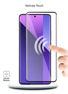 Wtech Xiaomi Redmi Note 13 Pro+ / Xiaomi Redmi Note 13 Pro Plus 5G 2023 Premium E2E Full Glue Full Cover Tempered Glass Screen Protector (MSGECN) - Clear/Black  - Image 5